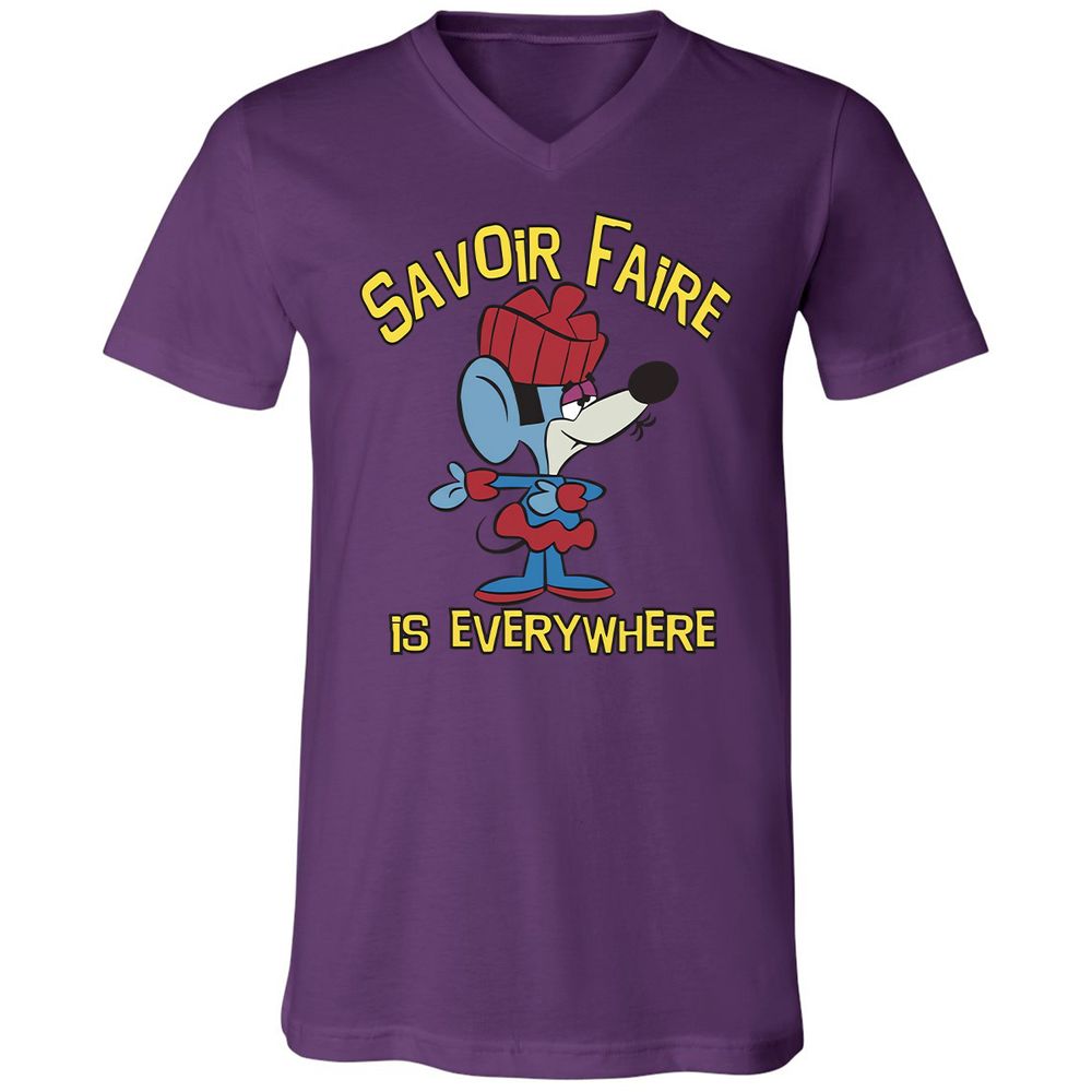 Unisex V-Neck T-Shirt - E95PJMNG - Team Purple - 2