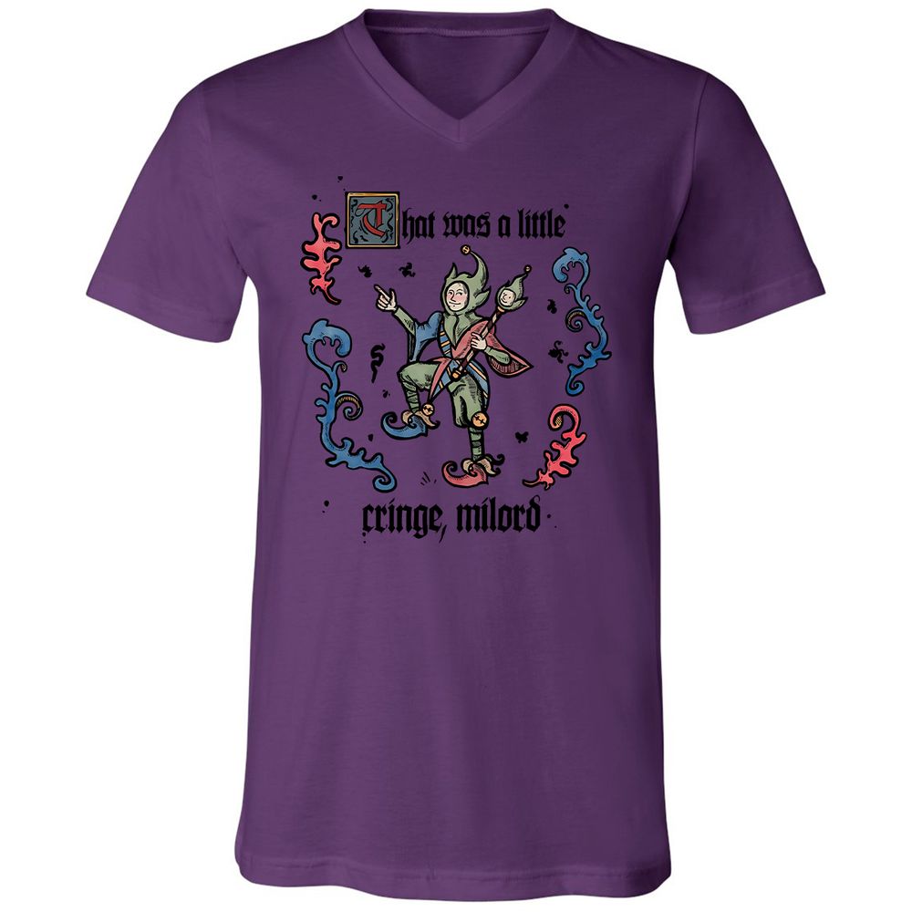 Unisex V-Neck T-Shirt - 8Y647KF7 - Team Purple - 2