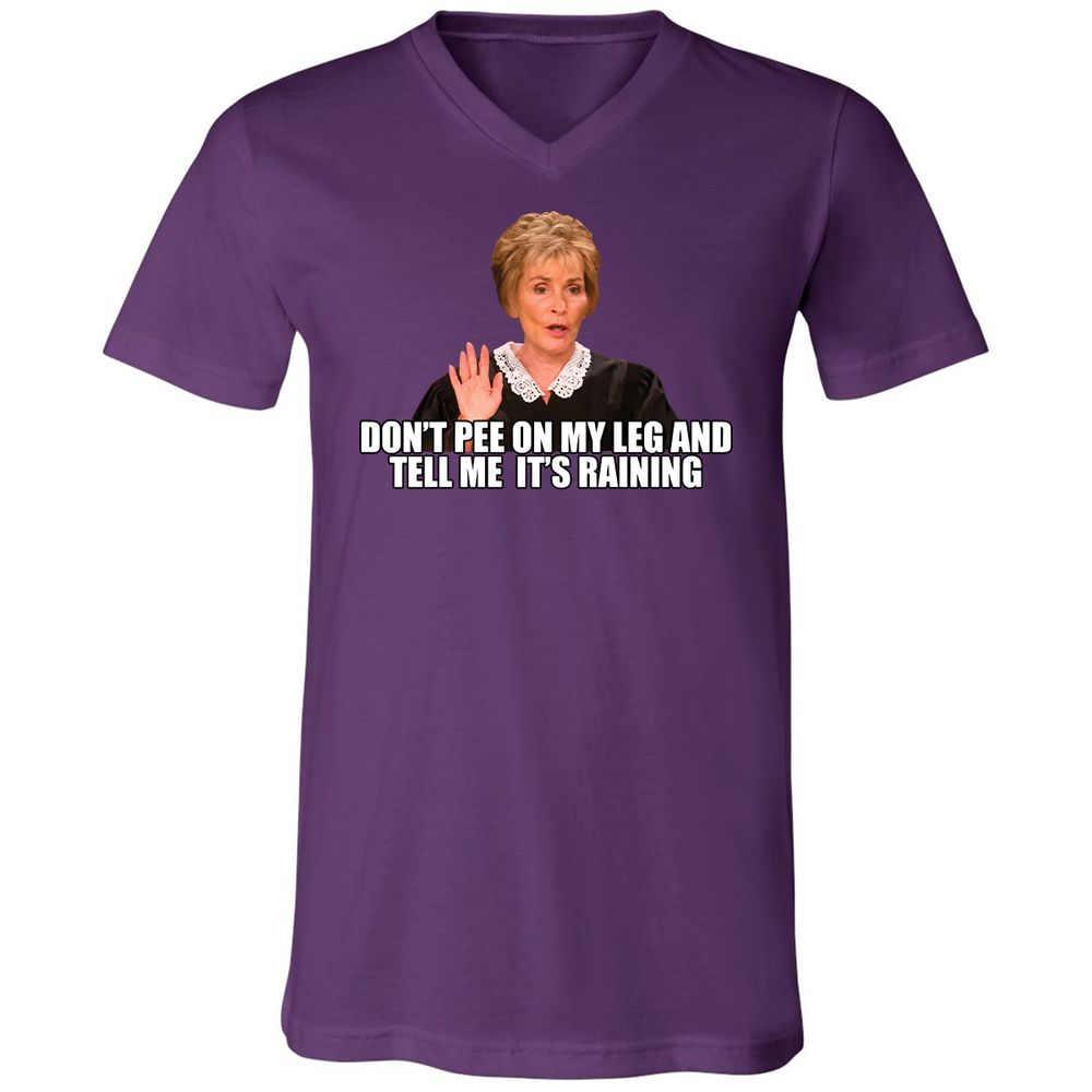 Unisex V-Neck T-Shirt - 6XZAXBCS - Team Purple - 2