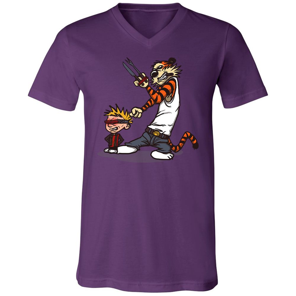 Unisex V-Neck T-Shirt - RN1JW1YU - Team Purple - 2