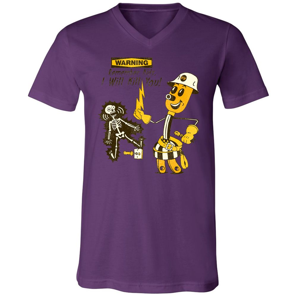 Unisex V-Neck T-Shirt - 14R78S83 - Team Purple - 2