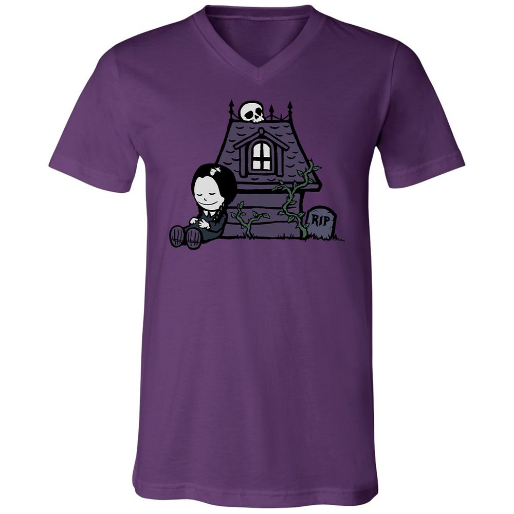 Unisex V-Neck T-Shirt - AVVDEVFL - Team Purple - 2
