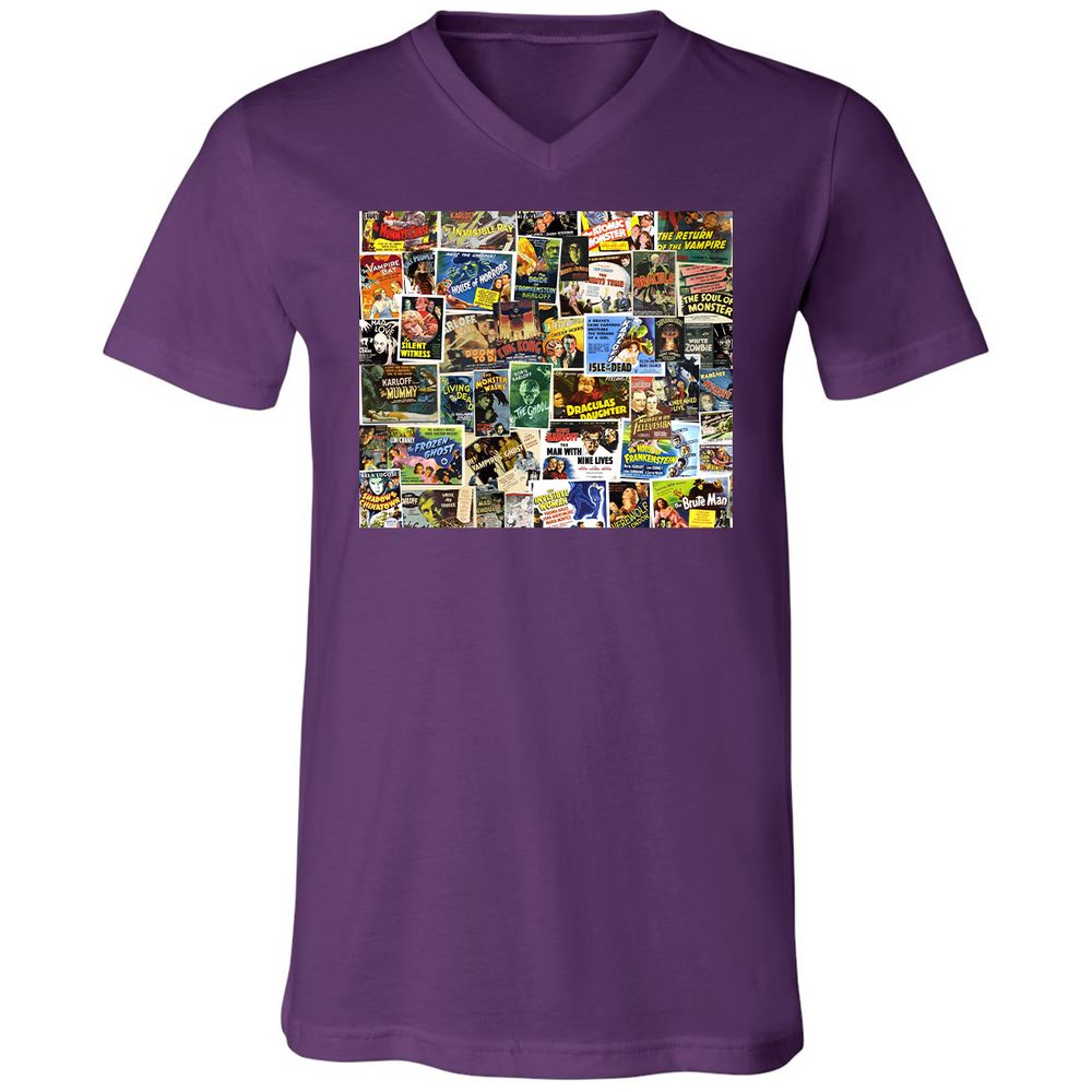 Unisex V-Neck T-Shirt - ZB6U65SP - Team Purple - 2