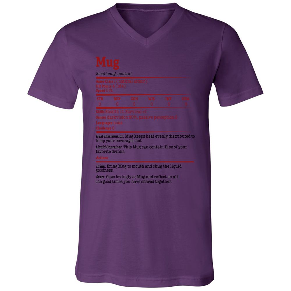 Unisex V-Neck T-Shirt - DF2N4QQJ - Team Purple - 2