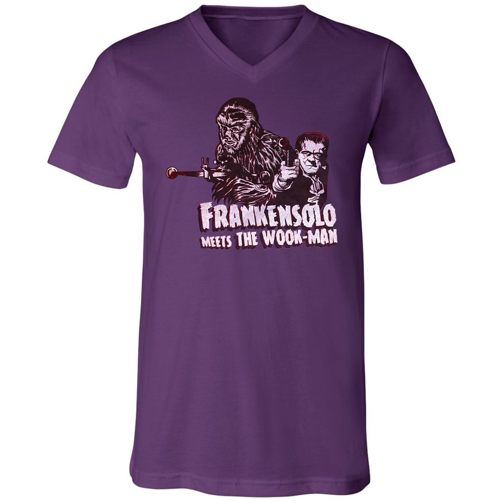 Unisex V-Neck T-Shirt - KPLYBXQH - Team Purple - 2