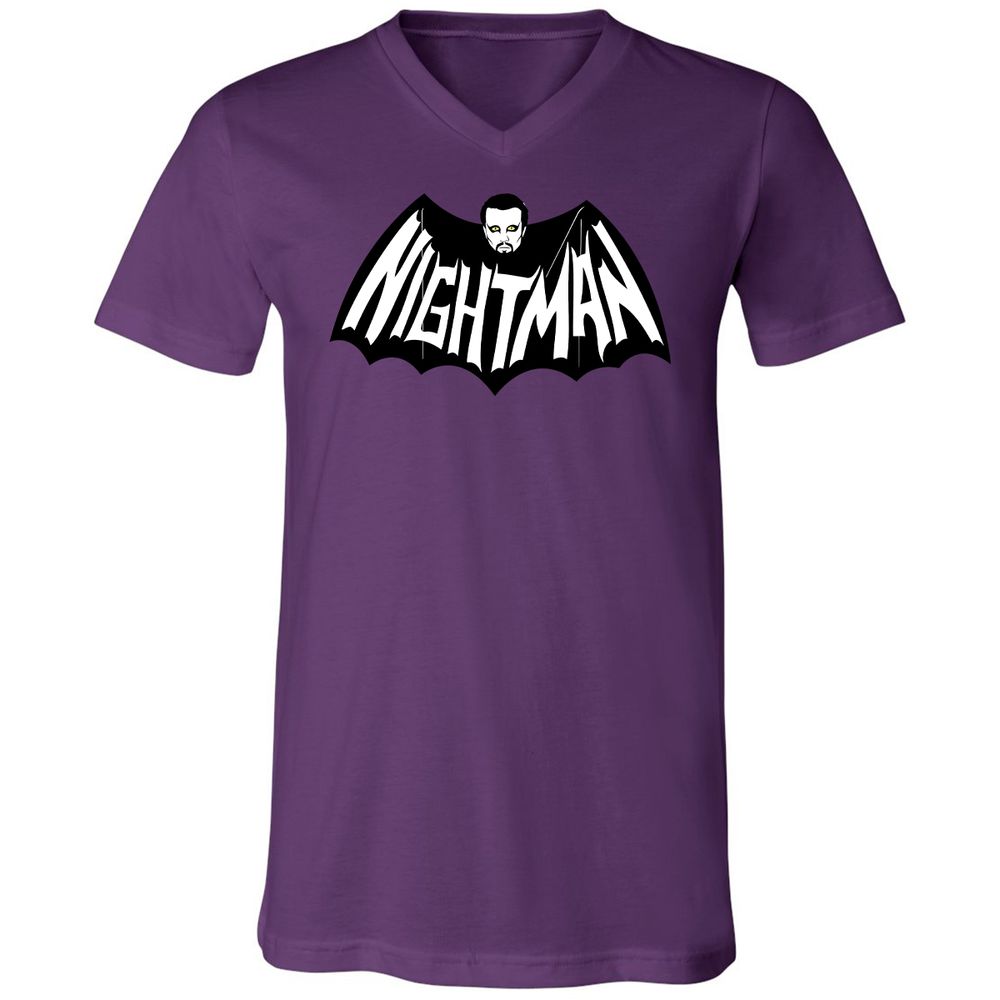 Unisex V-Neck T-Shirt - 5KA9E4HQ - Team Purple - 2