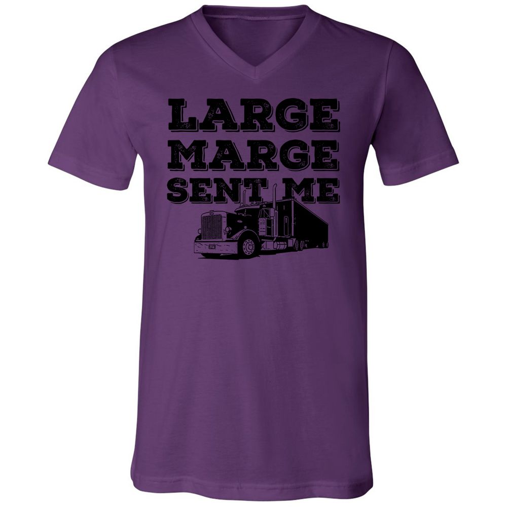 Unisex V-Neck T-Shirt - LQQ4X5Z6 - Team Purple - 2