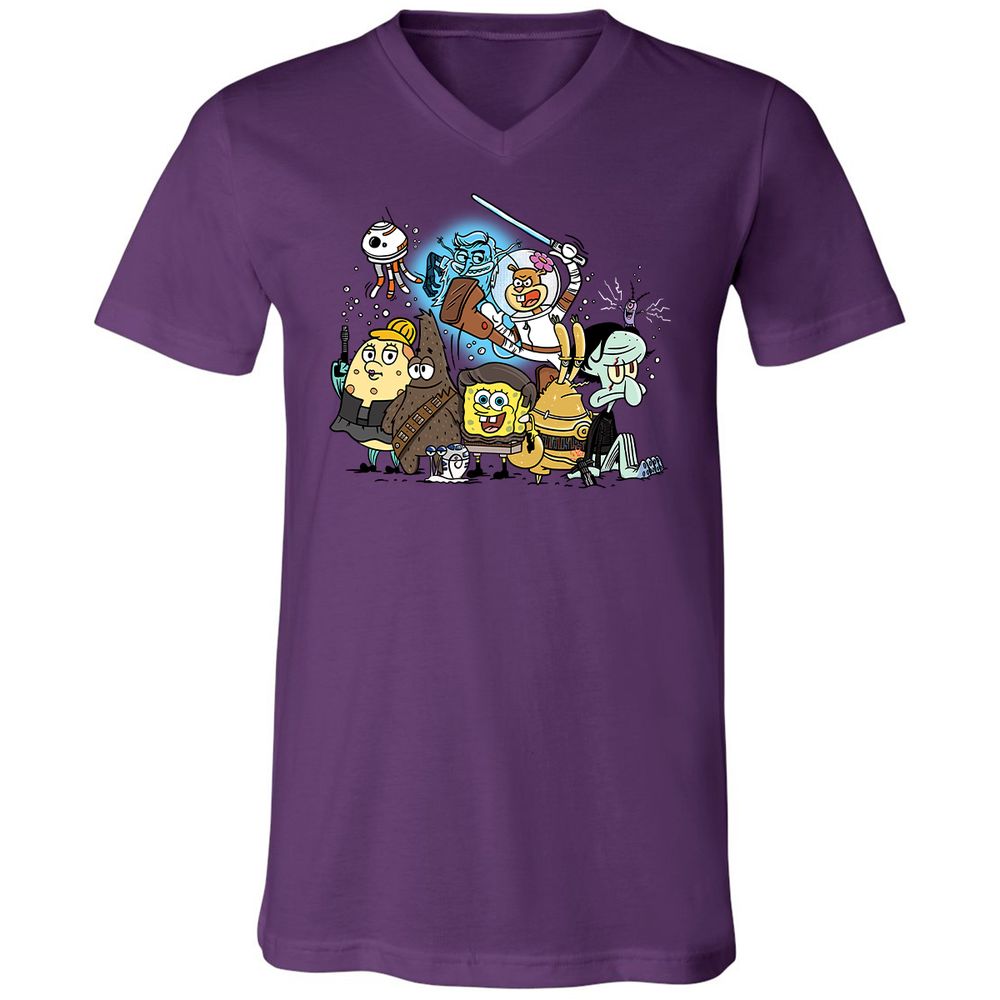 Unisex V-Neck T-Shirt - BLSM8SWB - Team Purple - 2