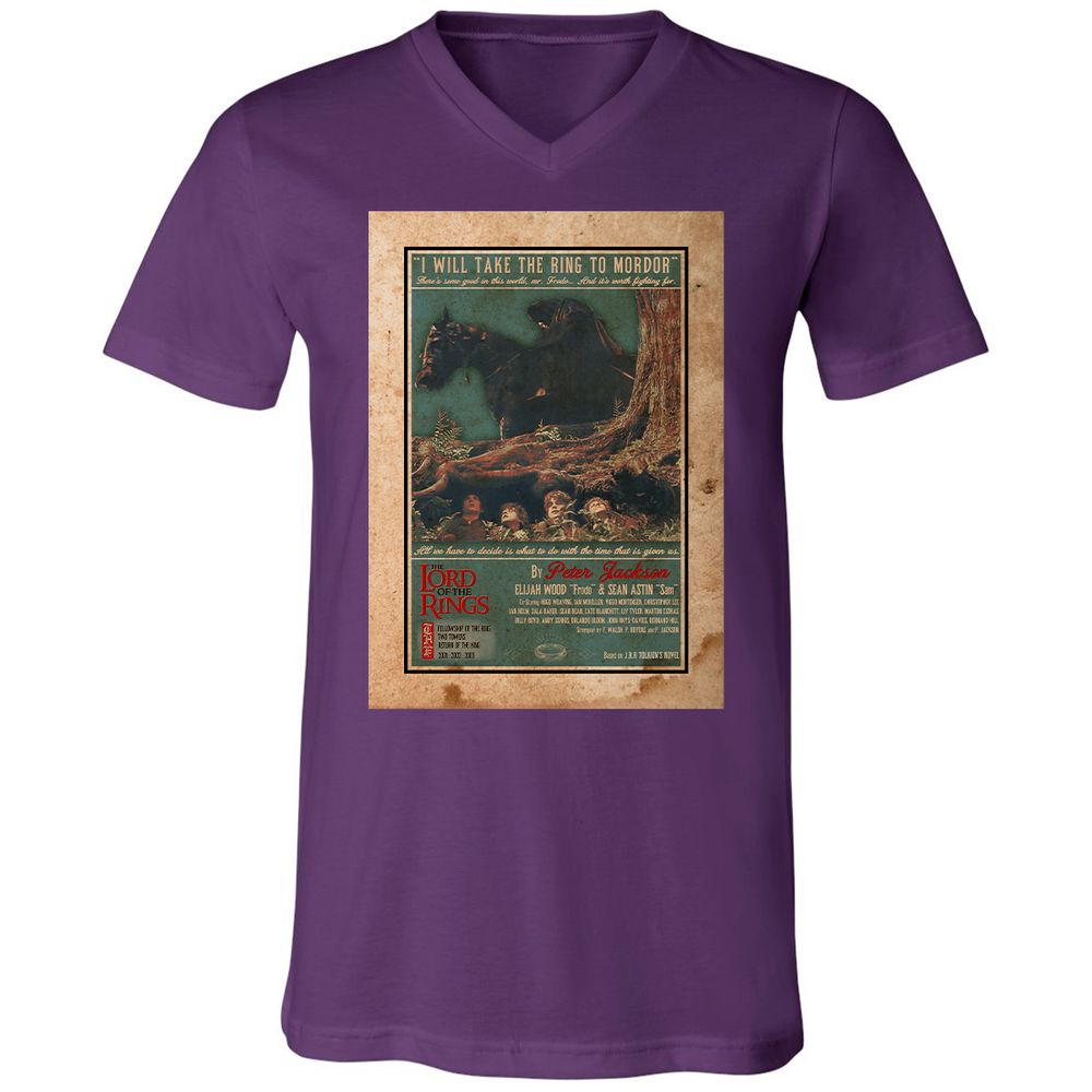 Unisex V-Neck T-Shirt - FBT6SARX - Team Purple - 2