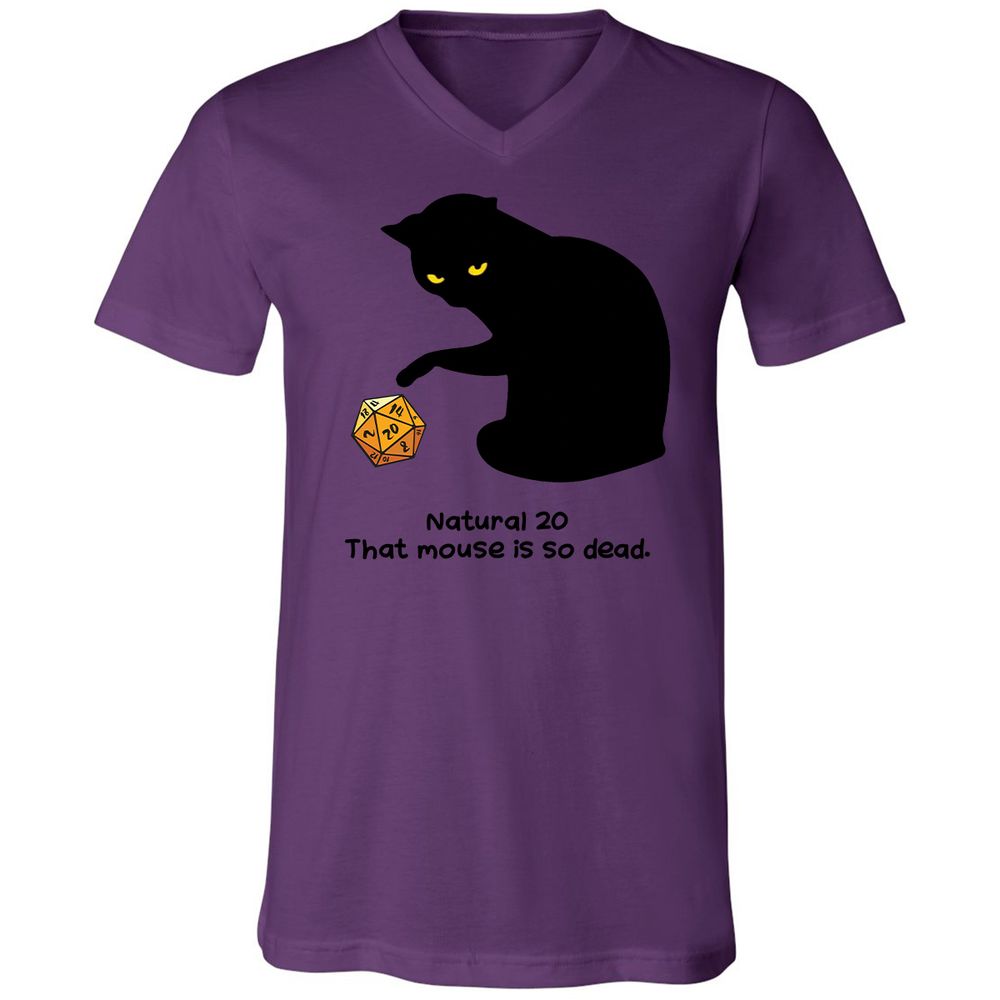 Unisex V-Neck T-Shirt - A3KJJRY3 - Team Purple - 2