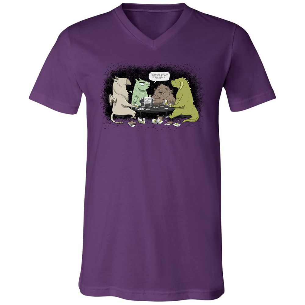 Unisex V-Neck T-Shirt - SD7TTJE3 - Team Purple - 2