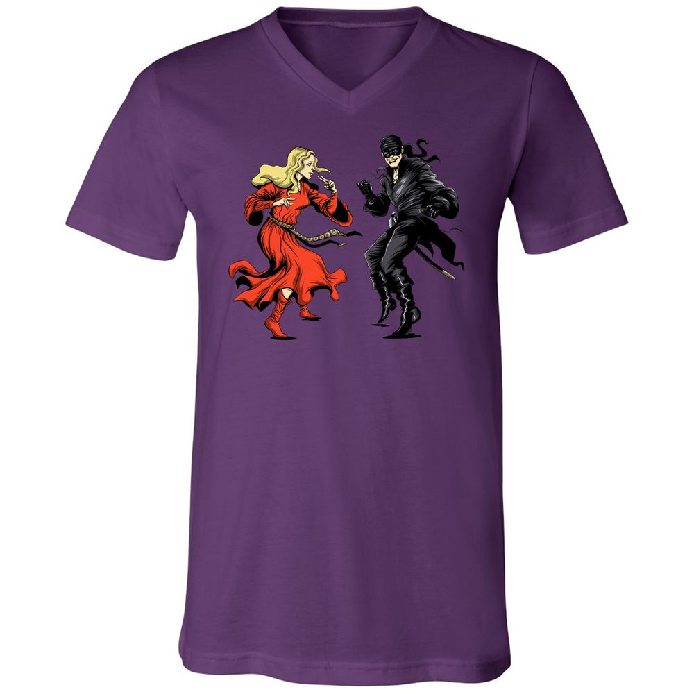Unisex V-Neck T-Shirt - TEJ7S3MS - Team Purple - 2