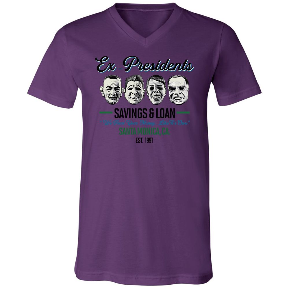 Unisex V-Neck T-Shirt - MLE5JQ85 - Team Purple - 2
