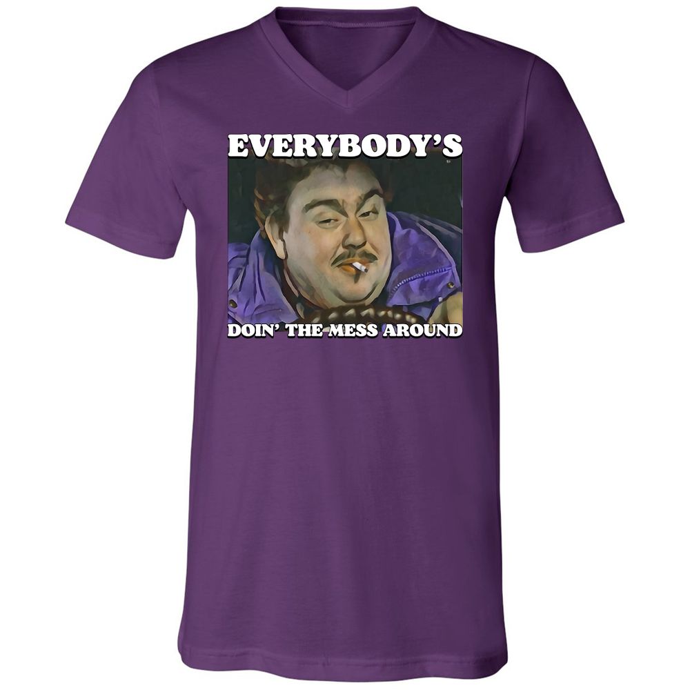Unisex V-Neck T-Shirt - VU2EGM6Y - Team Purple - 2