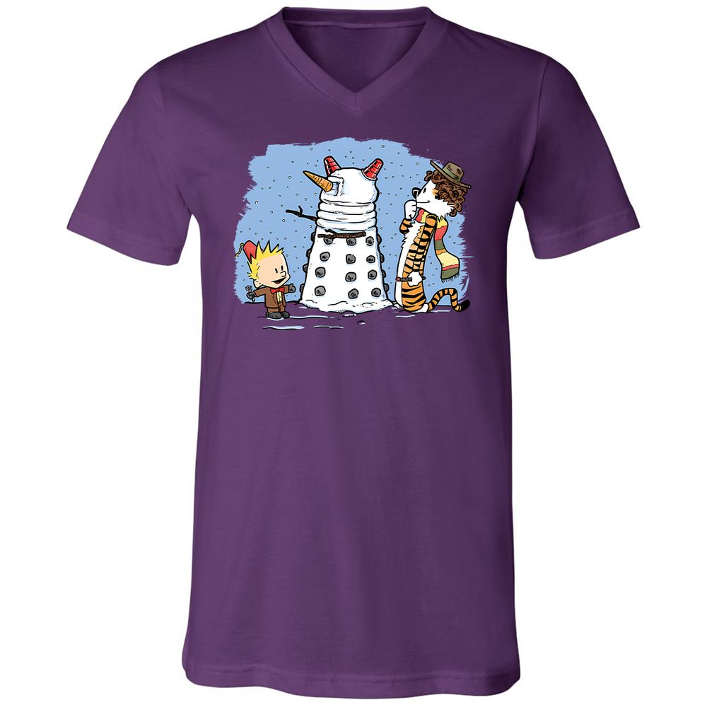 Unisex V-Neck T-Shirt - E7EQT75L - Team Purple - 2