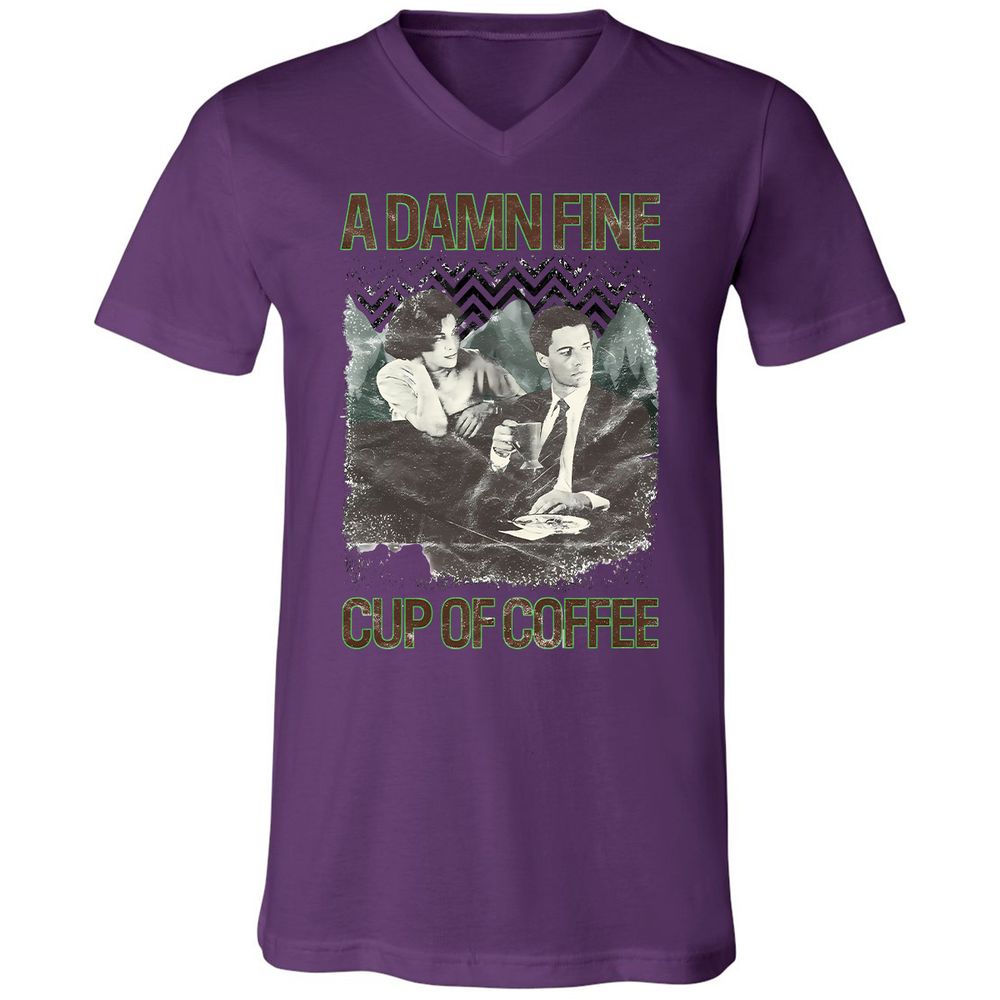 Unisex V-Neck T-Shirt - NFF1TDD7 - Team Purple - 2