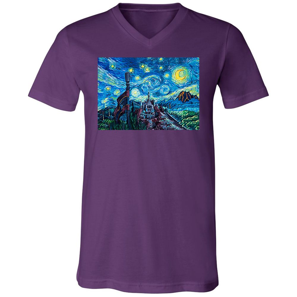 Unisex V-Neck T-Shirt - CZHYBSEU - Team Purple - 2