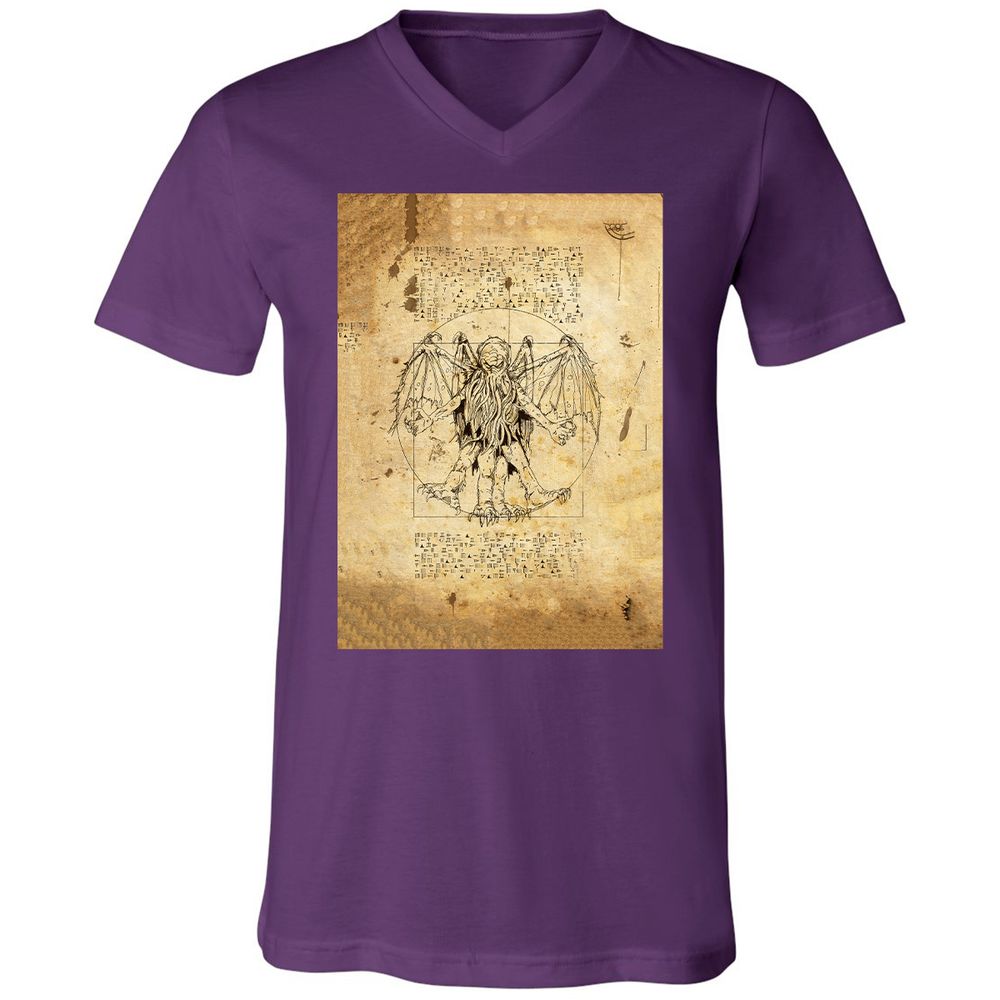 Unisex V-Neck T-Shirt - CUMB8MBL - Team Purple - 2
