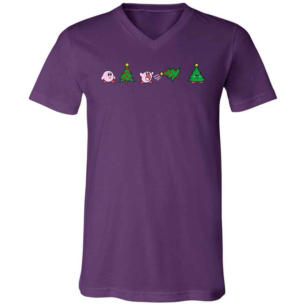 Unisex V-Neck T-Shirt - 2XNGVC66 - Team Purple - 2