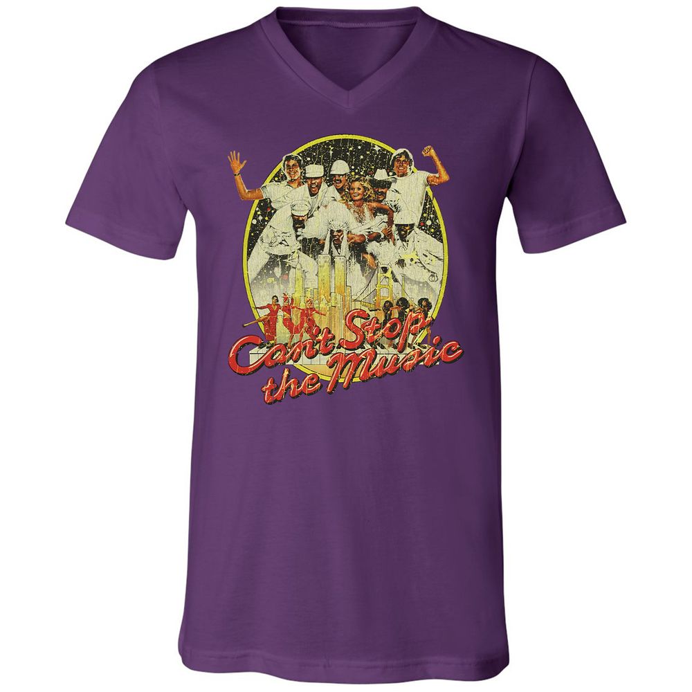 Unisex V-Neck T-Shirt - K2R1GJRP - Team Purple - 2