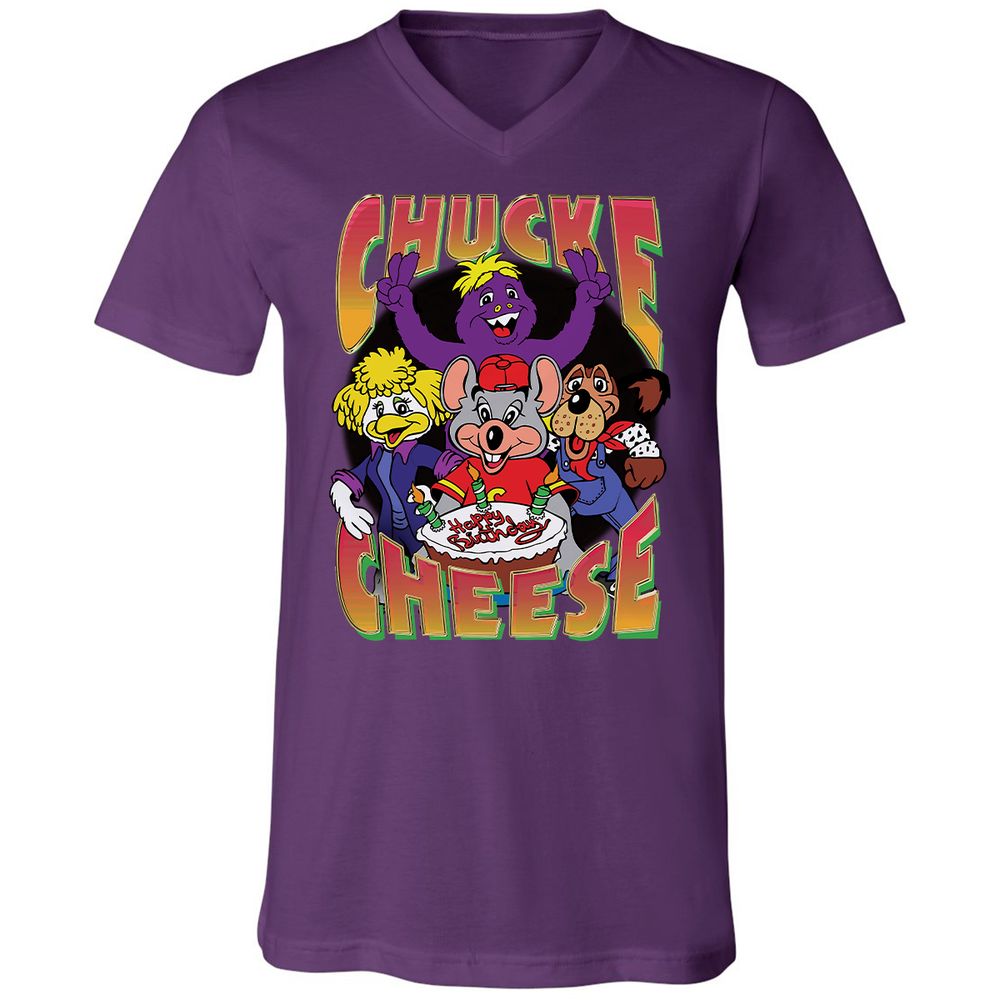 Unisex V-Neck T-Shirt - PRZNM22Y - Team Purple - 2