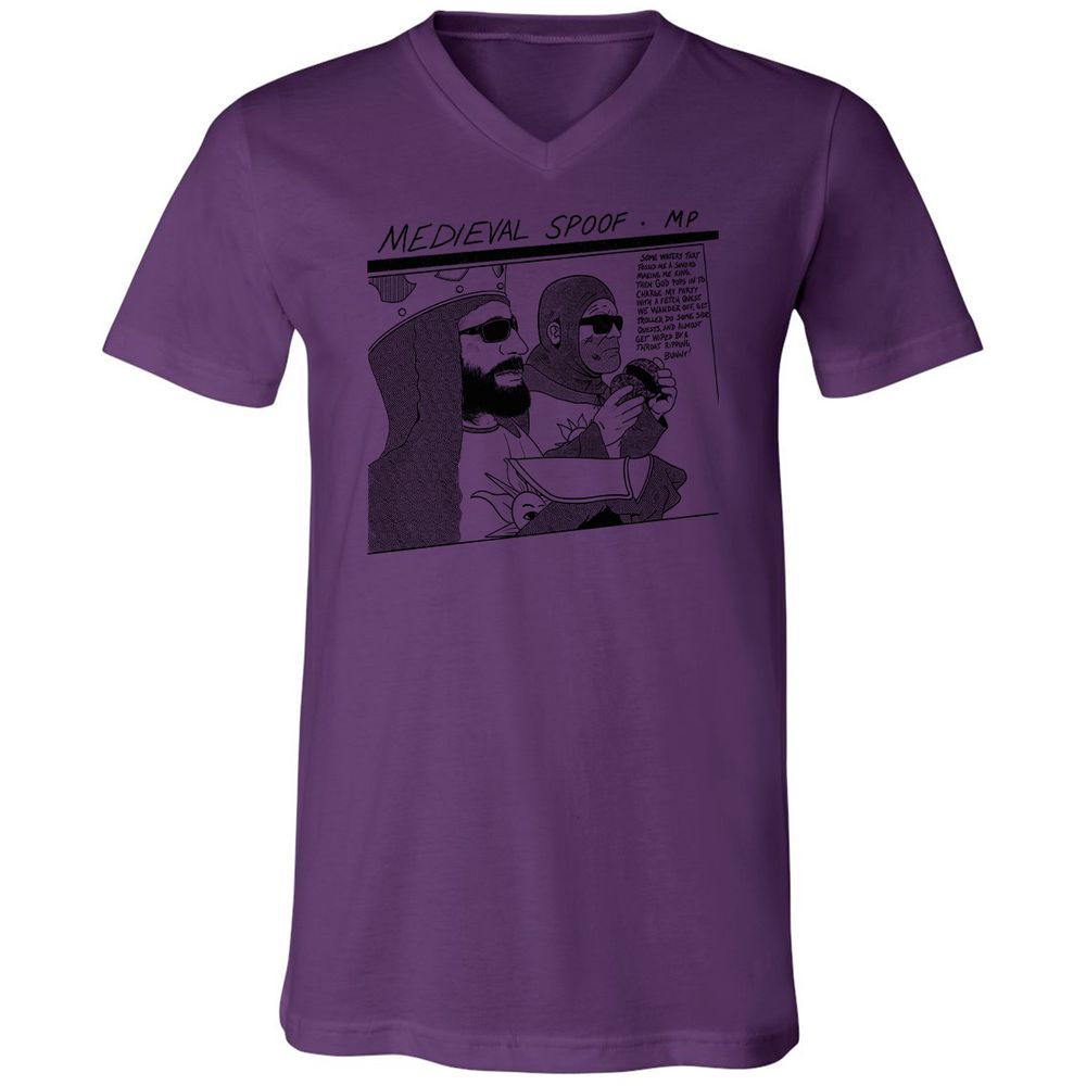 Unisex V-Neck T-Shirt - AYAUULTF - Team Purple - 2