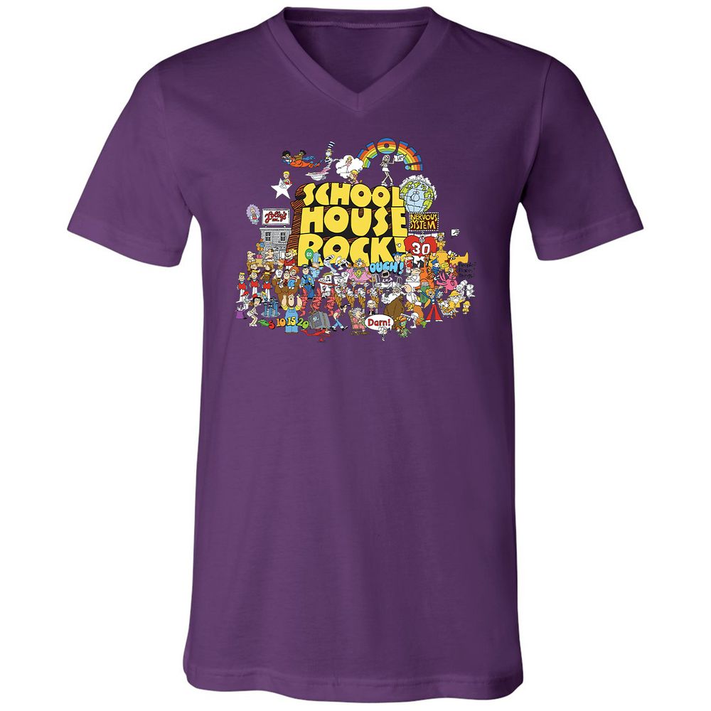 Unisex V-Neck T-Shirt - 9JCS4MXS - Team Purple - 2
