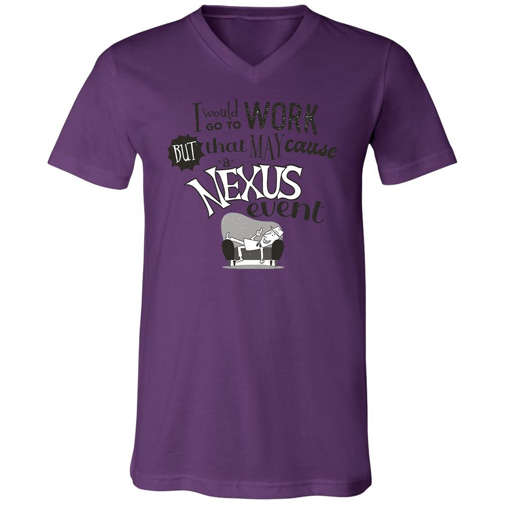 Unisex V-Neck T-Shirt - 6DPNUS1Z - Team Purple - 2