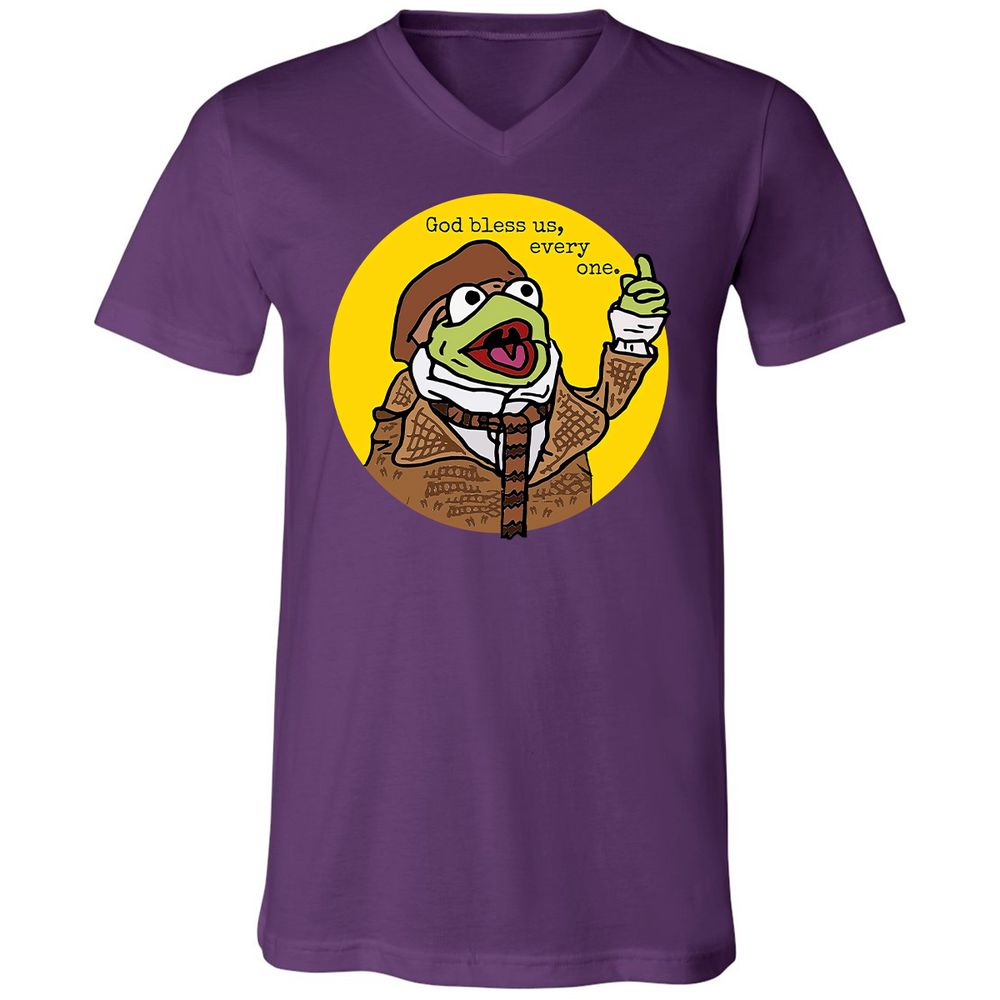 Unisex V-Neck T-Shirt - 6QR4X57F - Team Purple - 2