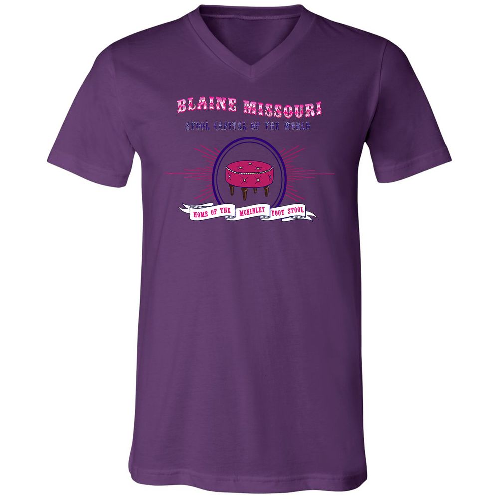 Unisex V-Neck T-Shirt - EJPHC9MR - Team Purple - 2