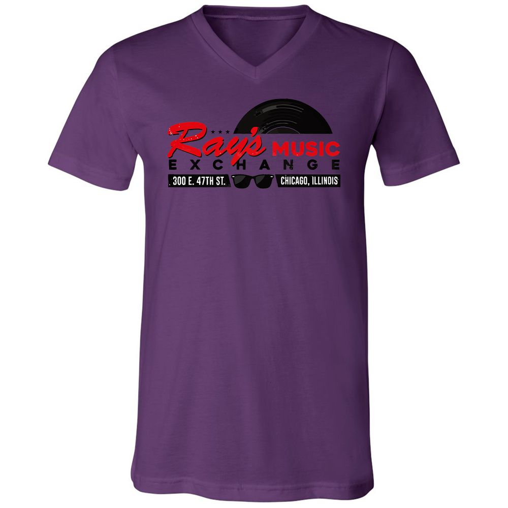 Unisex V-Neck T-Shirt - NX44KWYY - Team Purple - 2