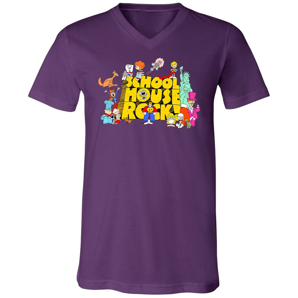 Unisex V-Neck T-Shirt - KQ4CJP65 - Team Purple - 2