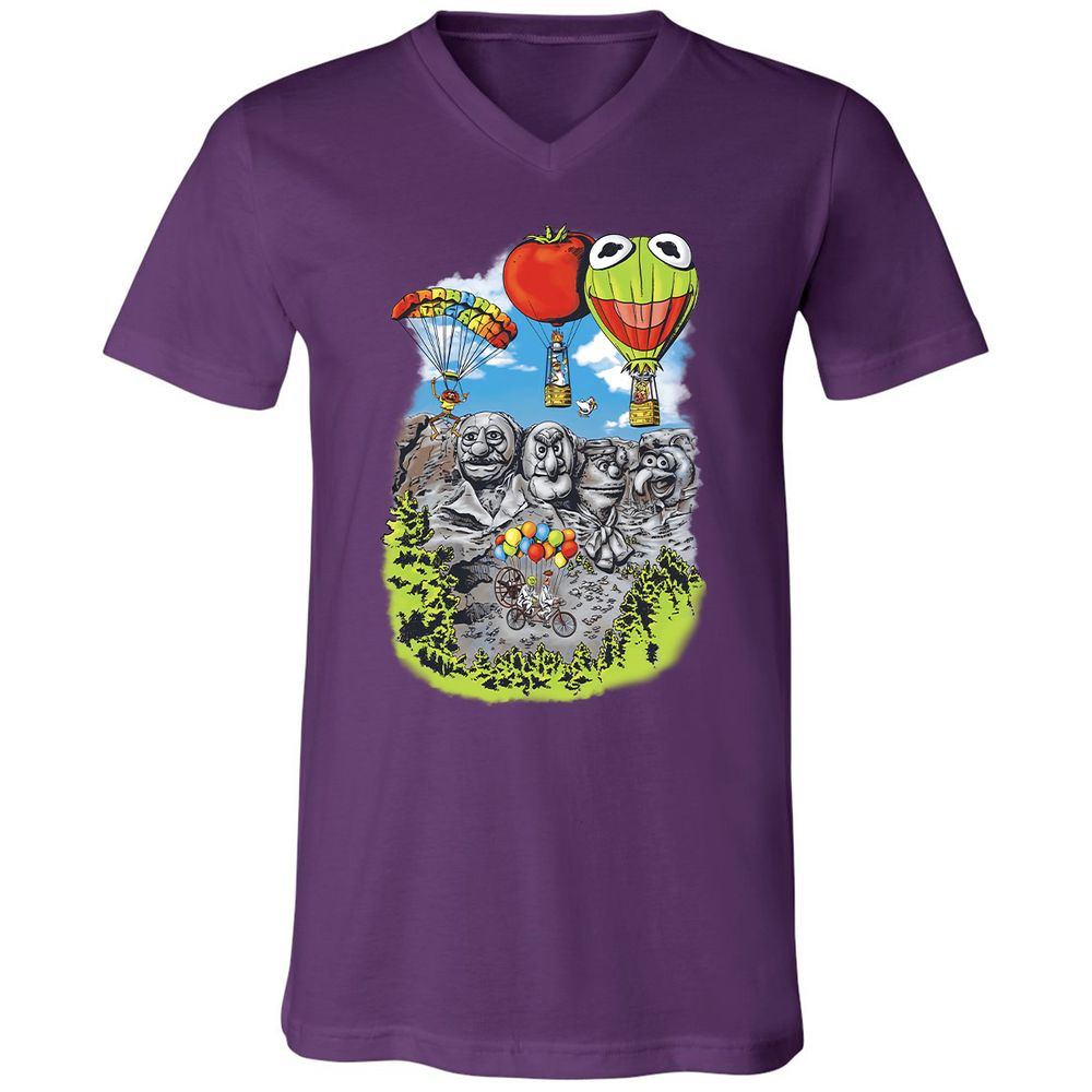 Unisex V-Neck T-Shirt - B6W3USD2 - Team Purple - 2