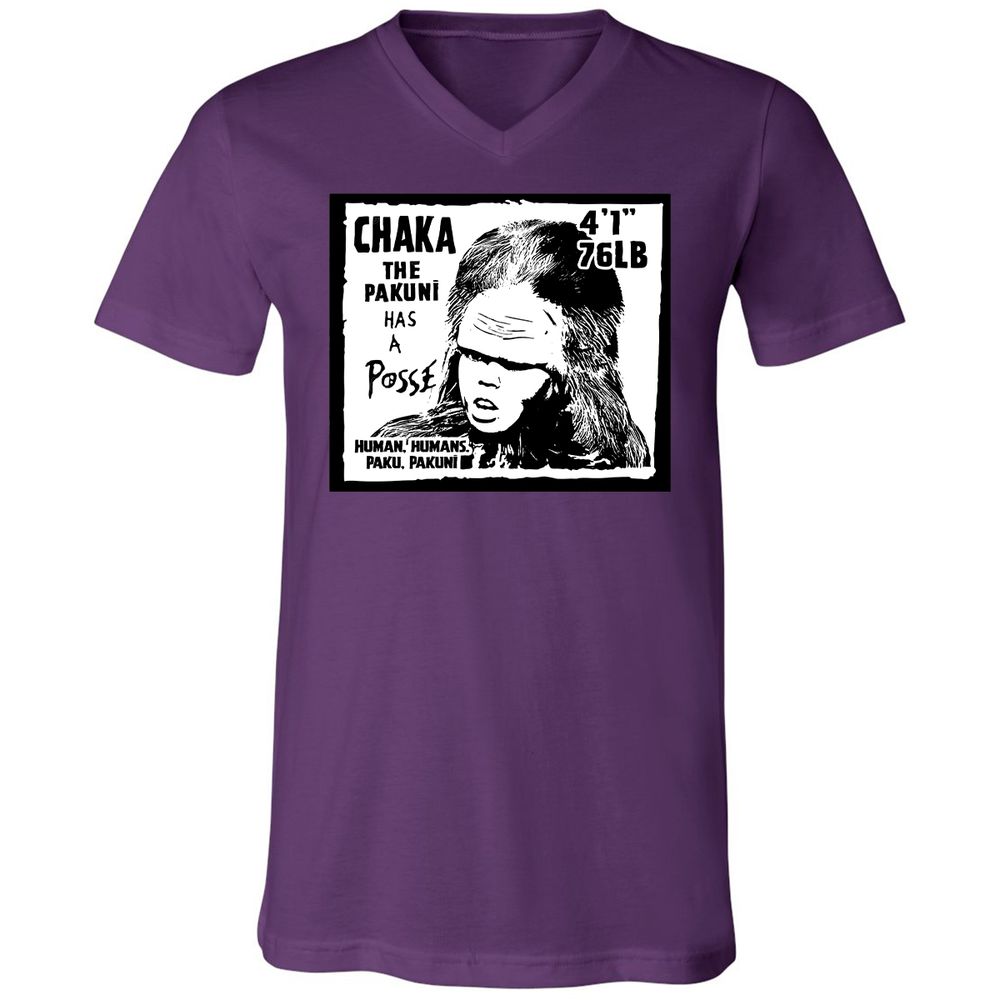 Unisex V-Neck T-Shirt - HWTV1J9A - Team Purple - 2