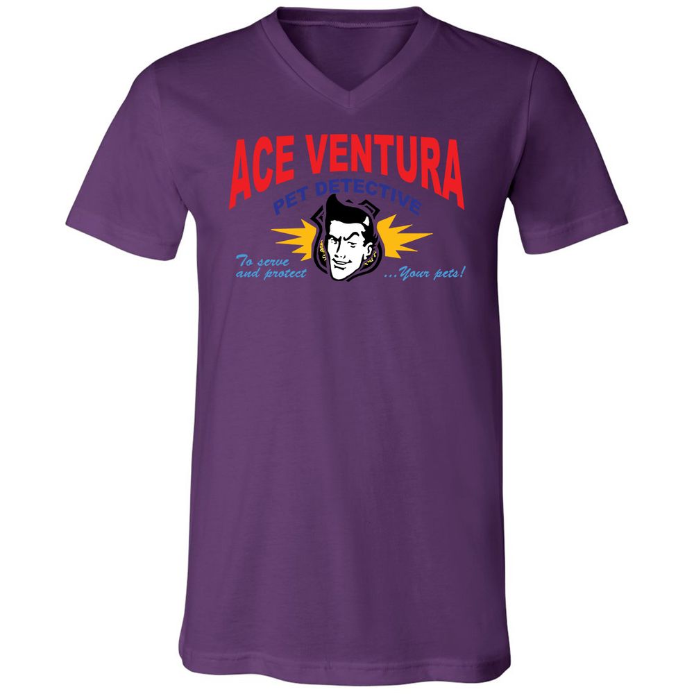 Unisex V-Neck T-Shirt - SJ34DX1Z - Team Purple - 2