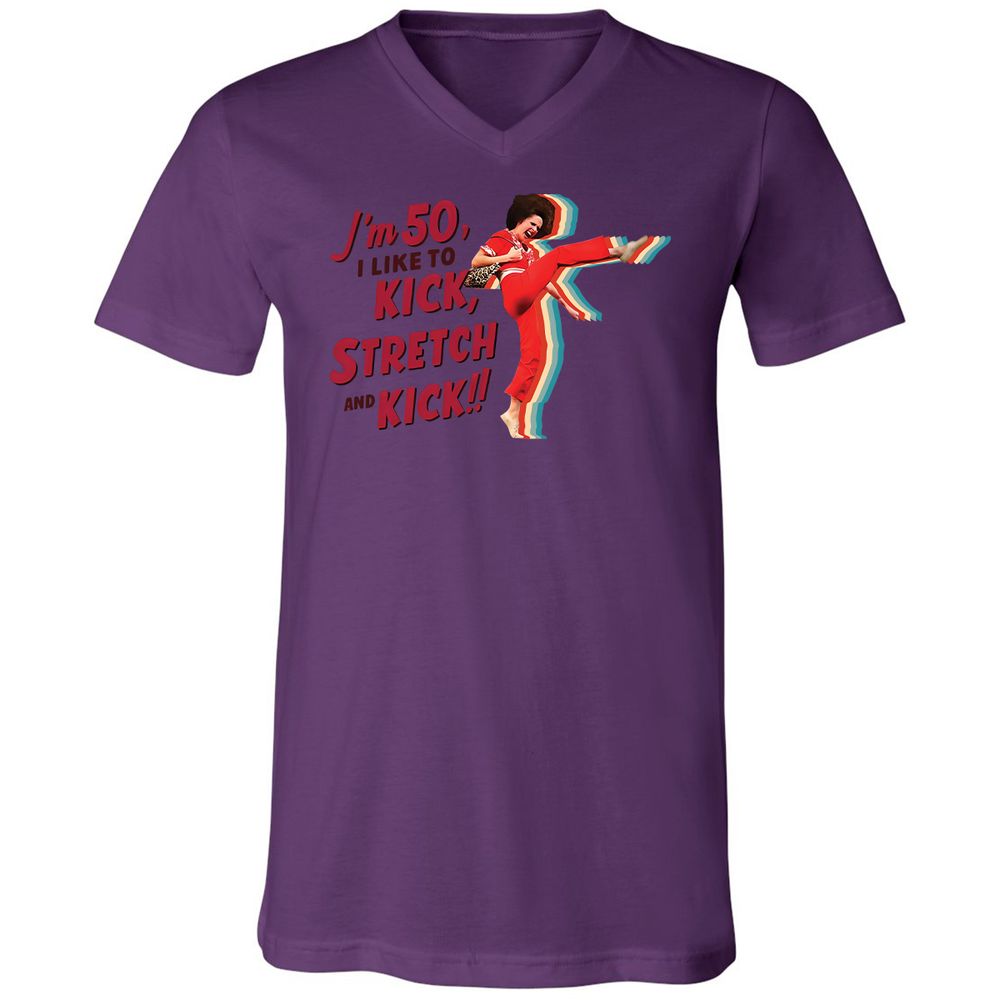 Unisex V-Neck T-Shirt - GGD89GJ1 - Team Purple - 2