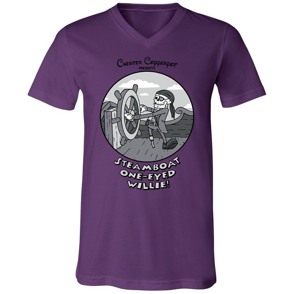 Unisex V-Neck T-Shirt - LA71C2ZM - Team Purple - 2