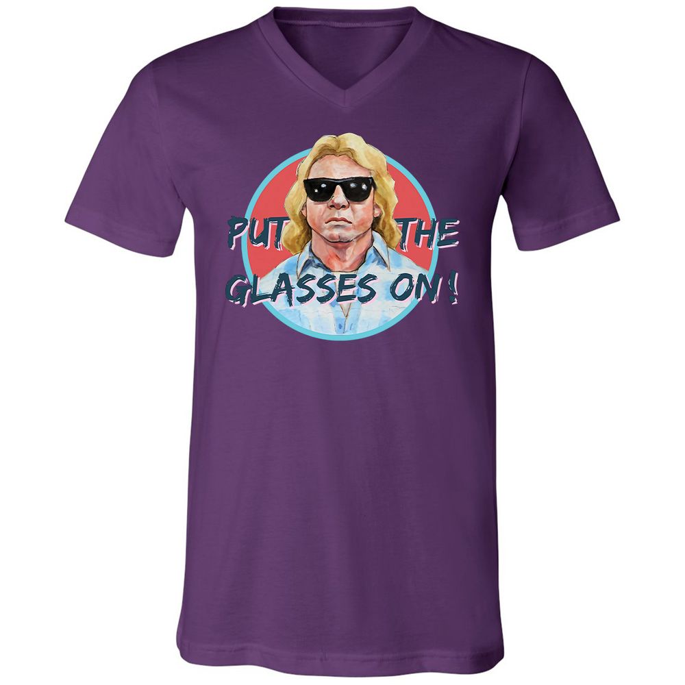 Unisex V-Neck T-Shirt - KWAY1NN6 - Team Purple - 2