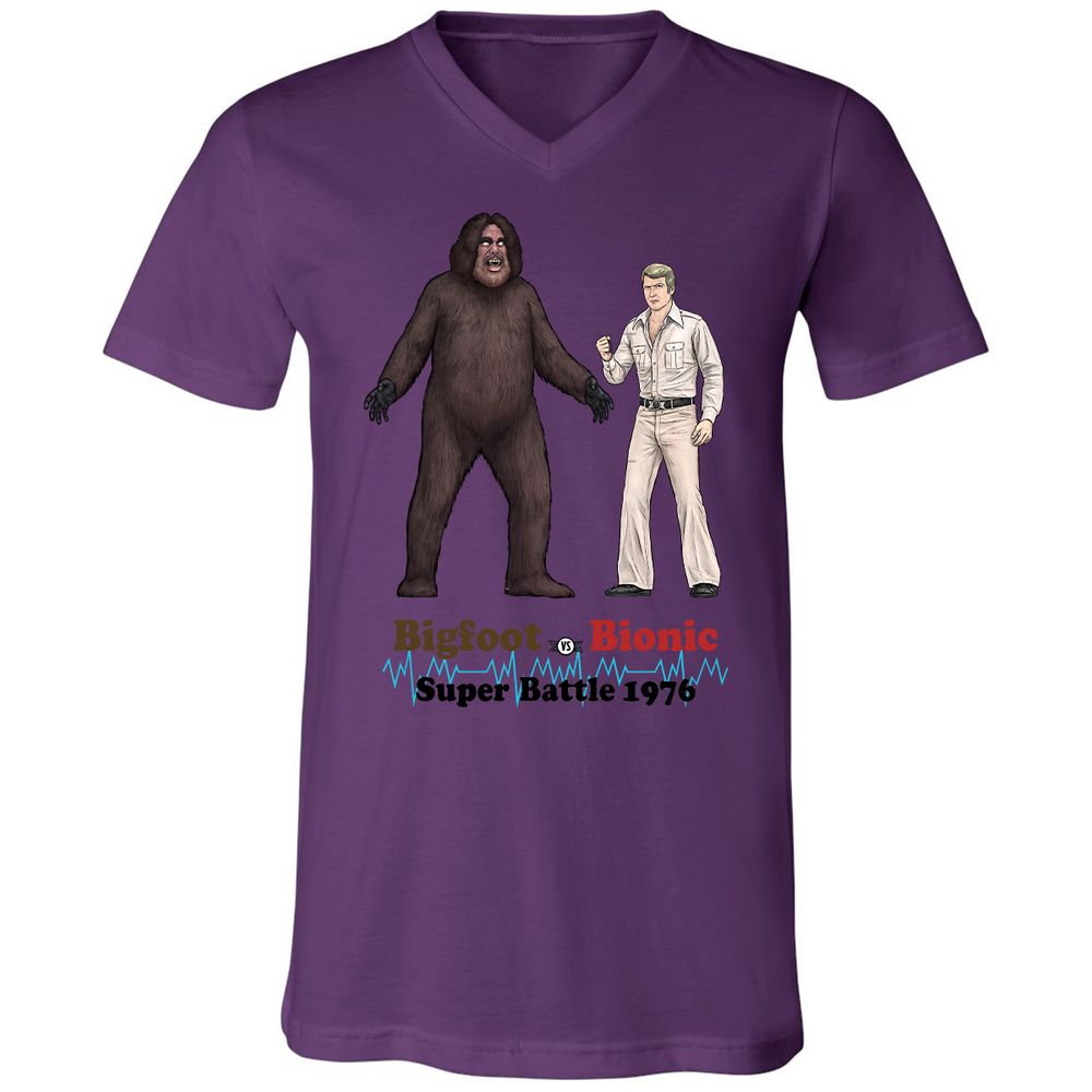 Unisex V-Neck T-Shirt - G7NMGAGQ - Team Purple - 2