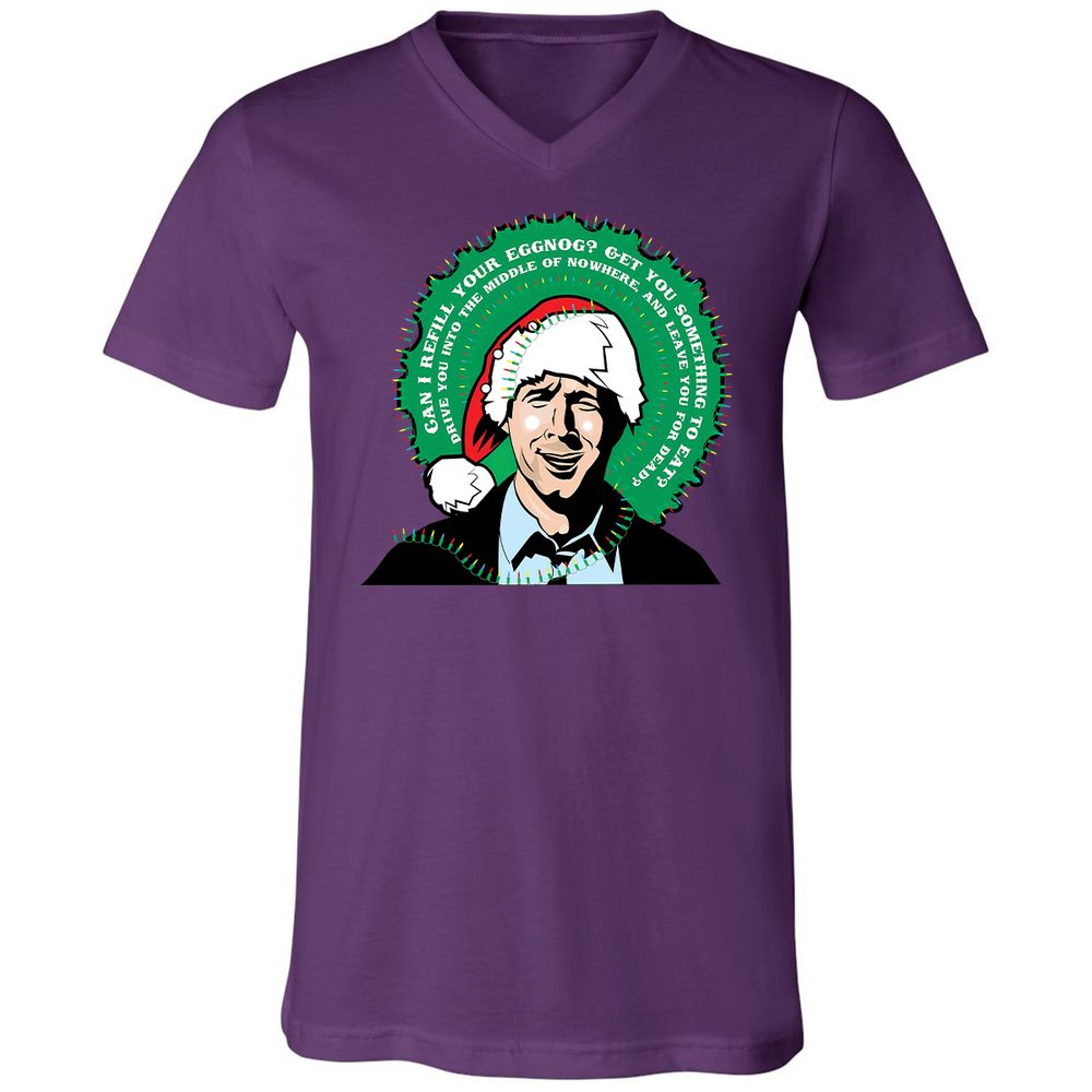 Unisex V-Neck T-Shirt - VZL759QP - Team Purple - 2