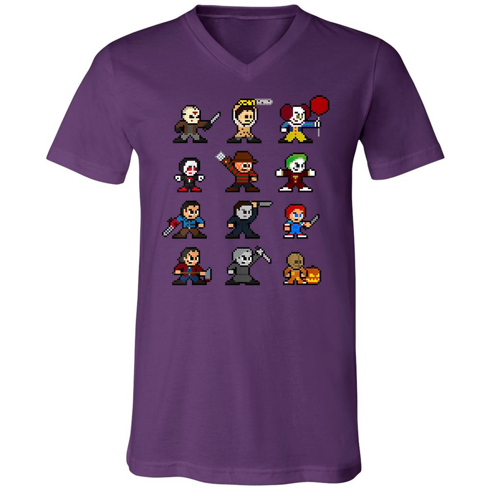 Unisex V-Neck T-Shirt - BH47GQV9 - Team Purple - 2