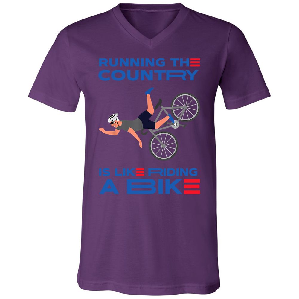 Unisex V-Neck T-Shirt - JG7MF79D - Team Purple - 2