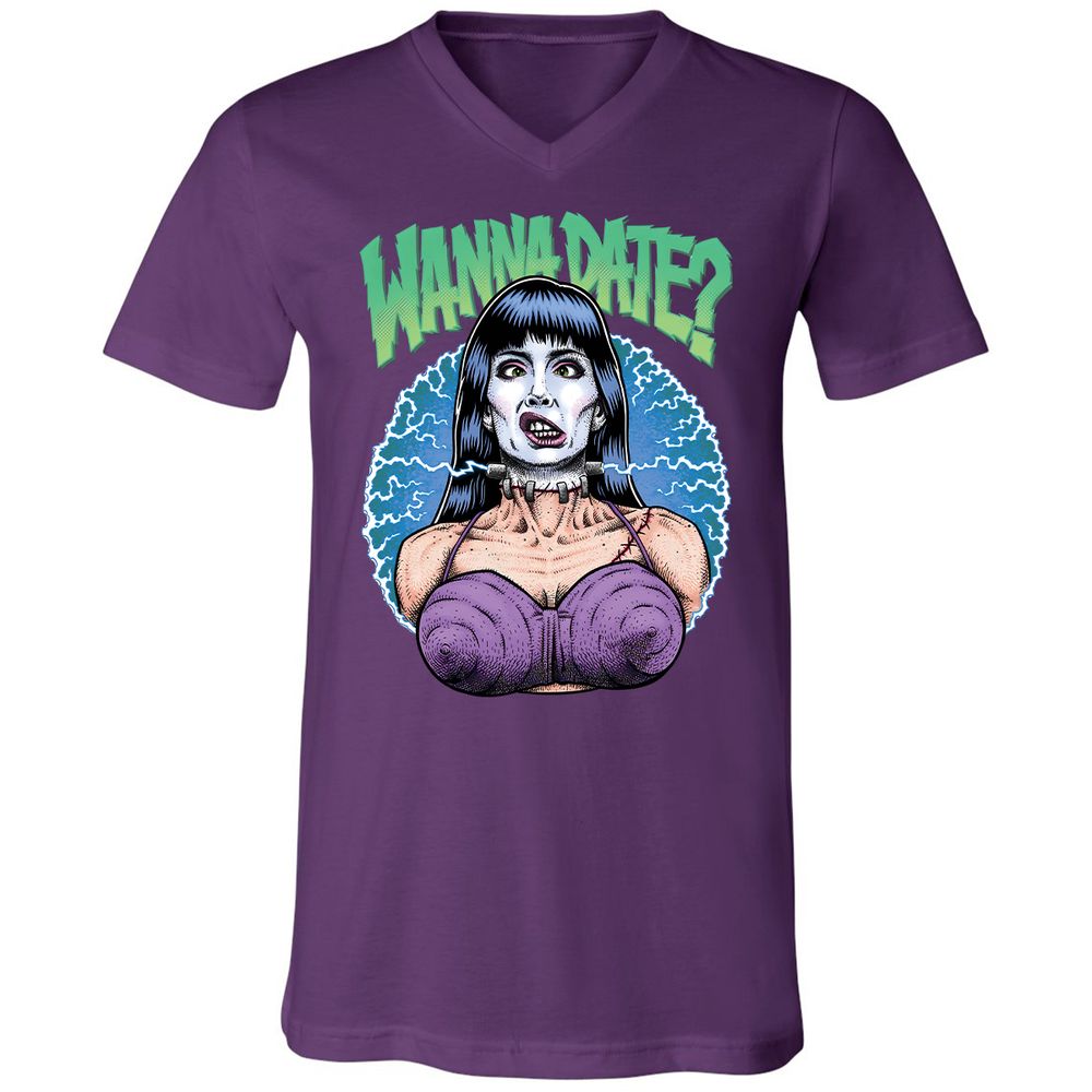 Unisex V-Neck T-Shirt - EXBFK38C - Team Purple - 2