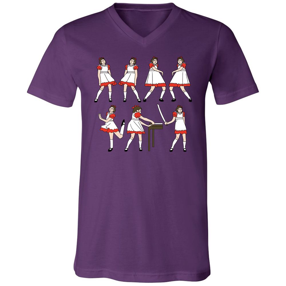 Unisex V-Neck T-Shirt - TVJDPEMT - Team Purple - 2