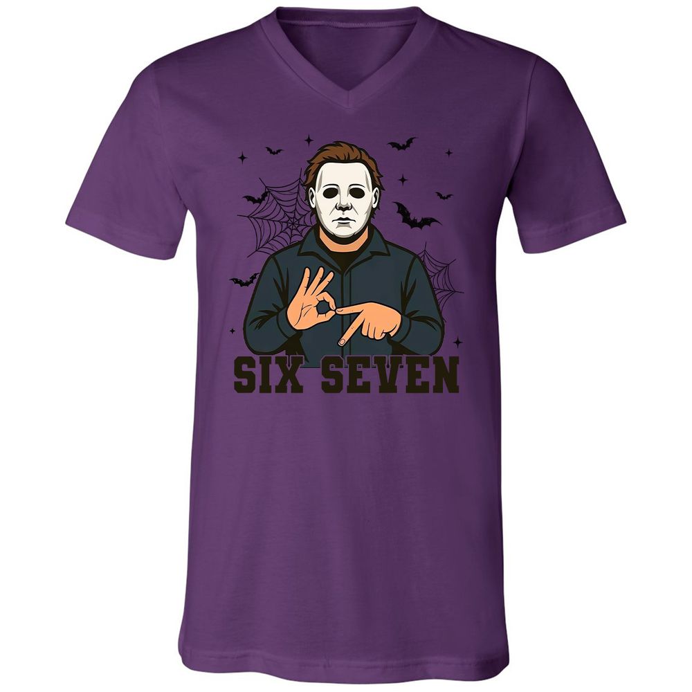 Unisex V-Neck T-Shirt - 5SCMJXG2 - Team Purple - 2