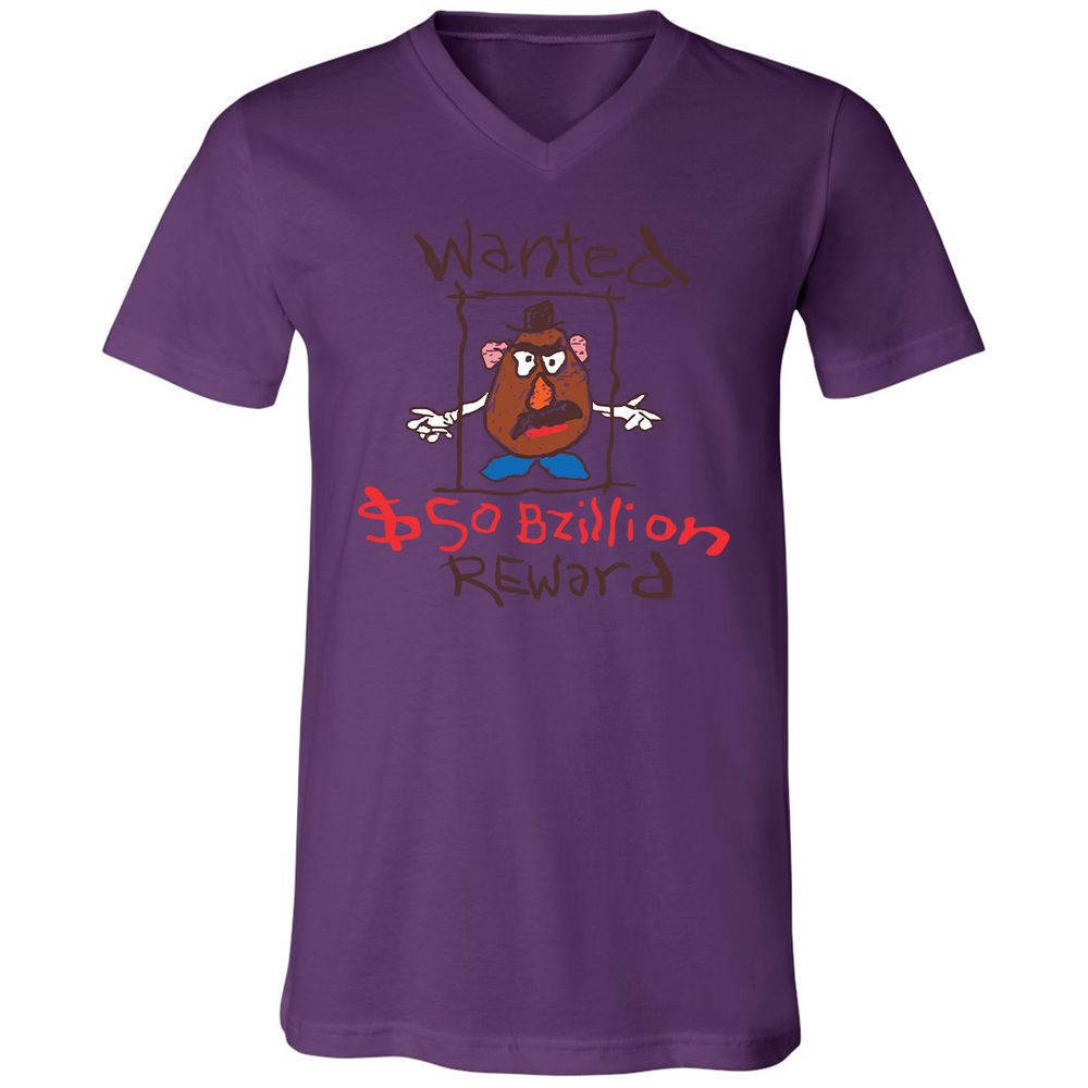 Unisex V-Neck T-Shirt - W1TYGPJZ - Team Purple - 2