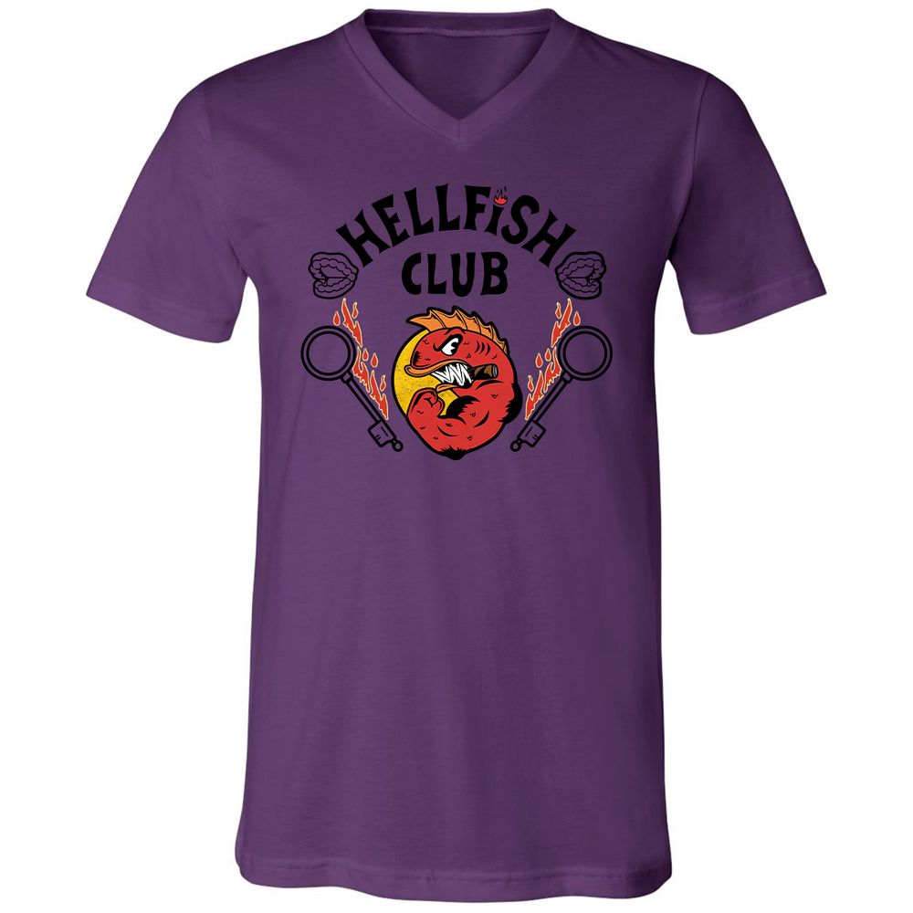 Unisex V-Neck T-Shirt - ASZPRXS8 - Team Purple - 2