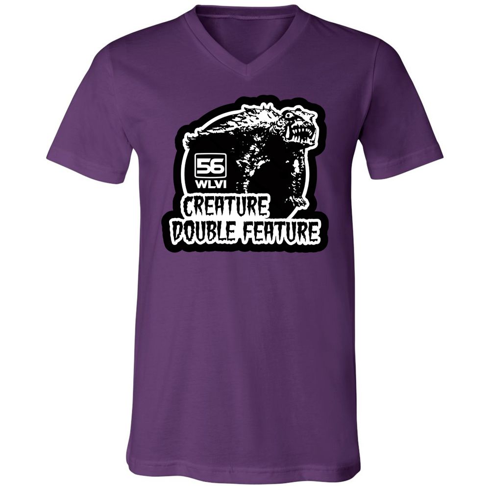 Unisex V-Neck T-Shirt - XCKNQ73Q - Team Purple - 2