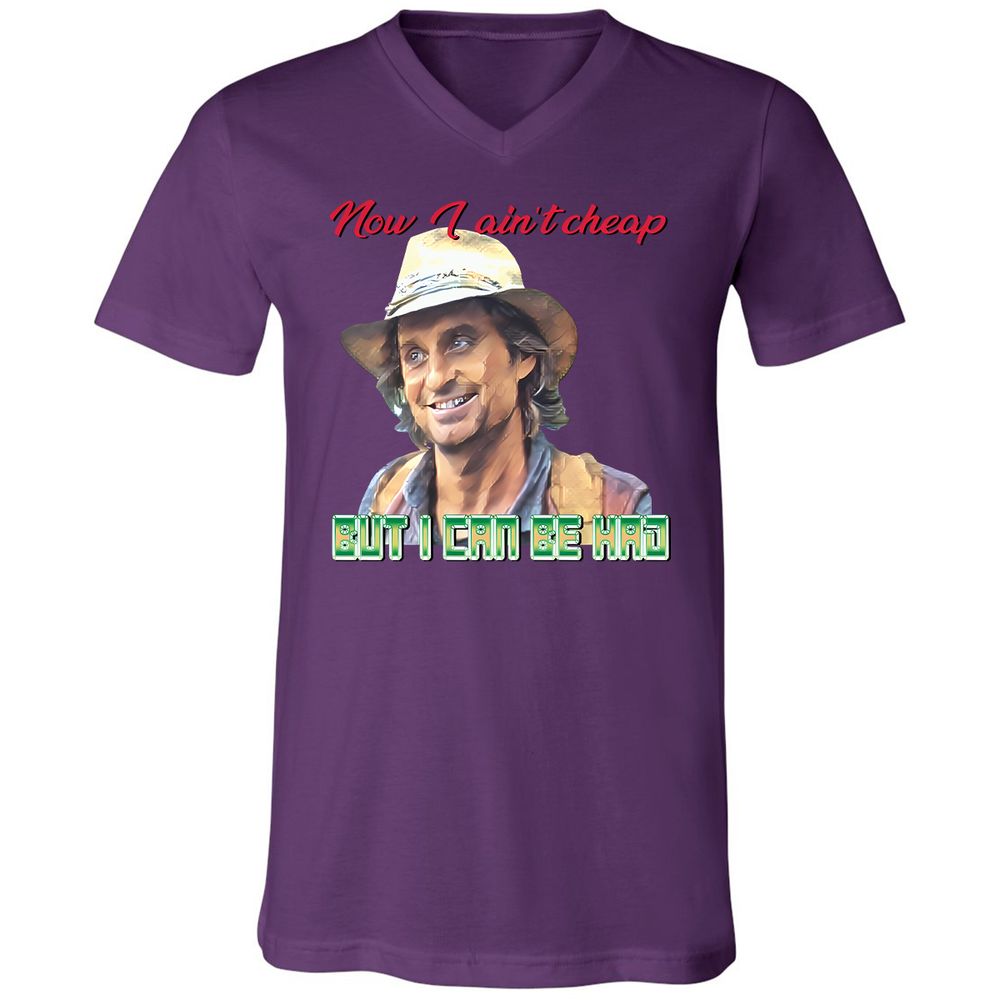 Unisex V-Neck T-Shirt - H1Q4PPPY - Team Purple - 2