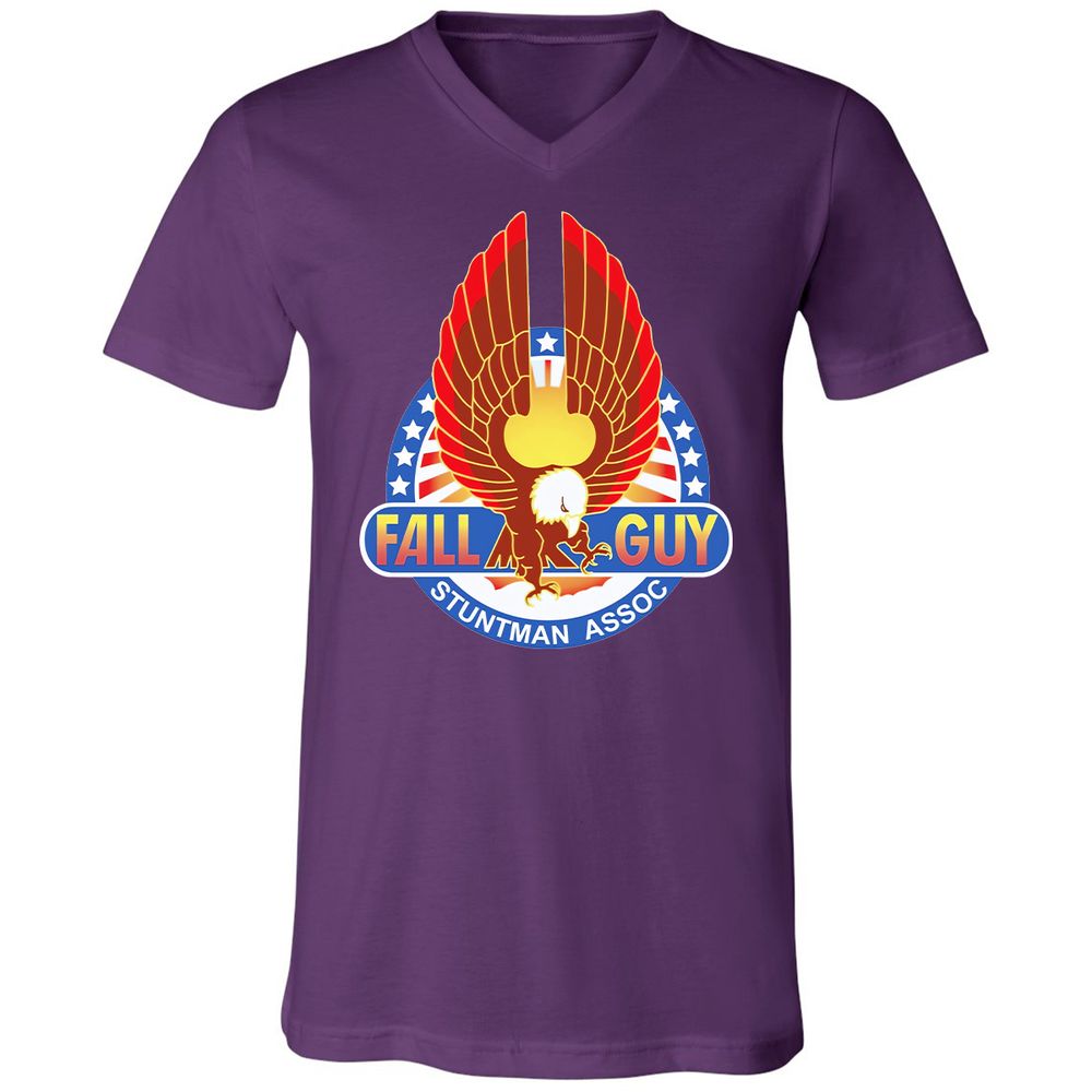 Unisex V-Neck T-Shirt - 9LQMVW6K - Team Purple - 2